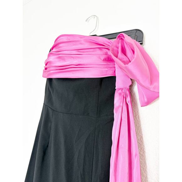 NWT Hutch Serina Strapless Column Bow Maxi Dress Size 00 Wedding Cocktail Gown - Picture 7 of 13